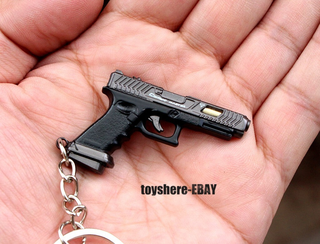 WW2 mini gun ttiG34 PISTOL full metal keychain toy gift 5cm brown color