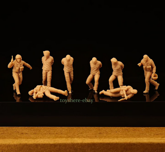 1/72 1/48 soldier Black Hawk Helicopter Behind Enemy Lines Terrorist Leader 8PCS