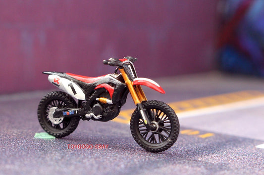 3D Print 1/64 figure KX450 motorcycle MOTORBIKE fit 1:64 car Hand painted #1