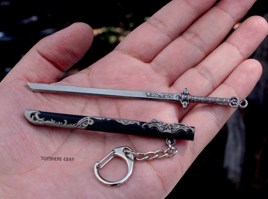 nice GIFT toy mini CHINA Sword Dragon Middle ages Lord Rings Keychain 12cm