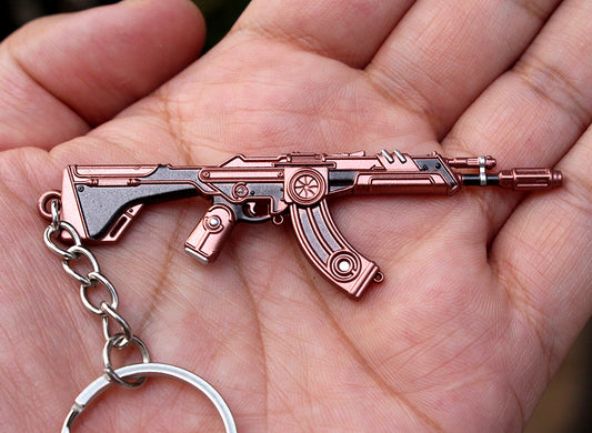 TOY VALORANT Mini gun Steampunk Retro BattleField metal keychain gift 9cm