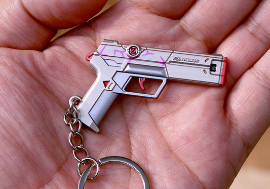 Mini gun VALORANT Vibrant Sonospectrum Classic Metal keychain toy 9cm 1/5
