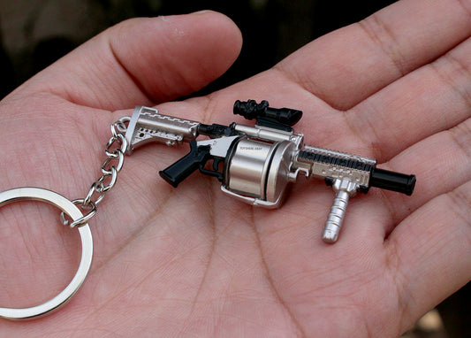 1/12 mini gun MG42 full metal weapon key chain toy gift 9cm