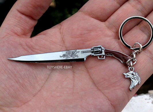Mini TOY FINAL FANTASY GUN SWORD weapon FF8 keychian gift metal 9cm ファイナルファンタジー