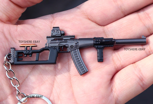 1/12 Mini GAME gun RUSSIA VSS Vintorez Rifle full metal keychain toy gift 9cm