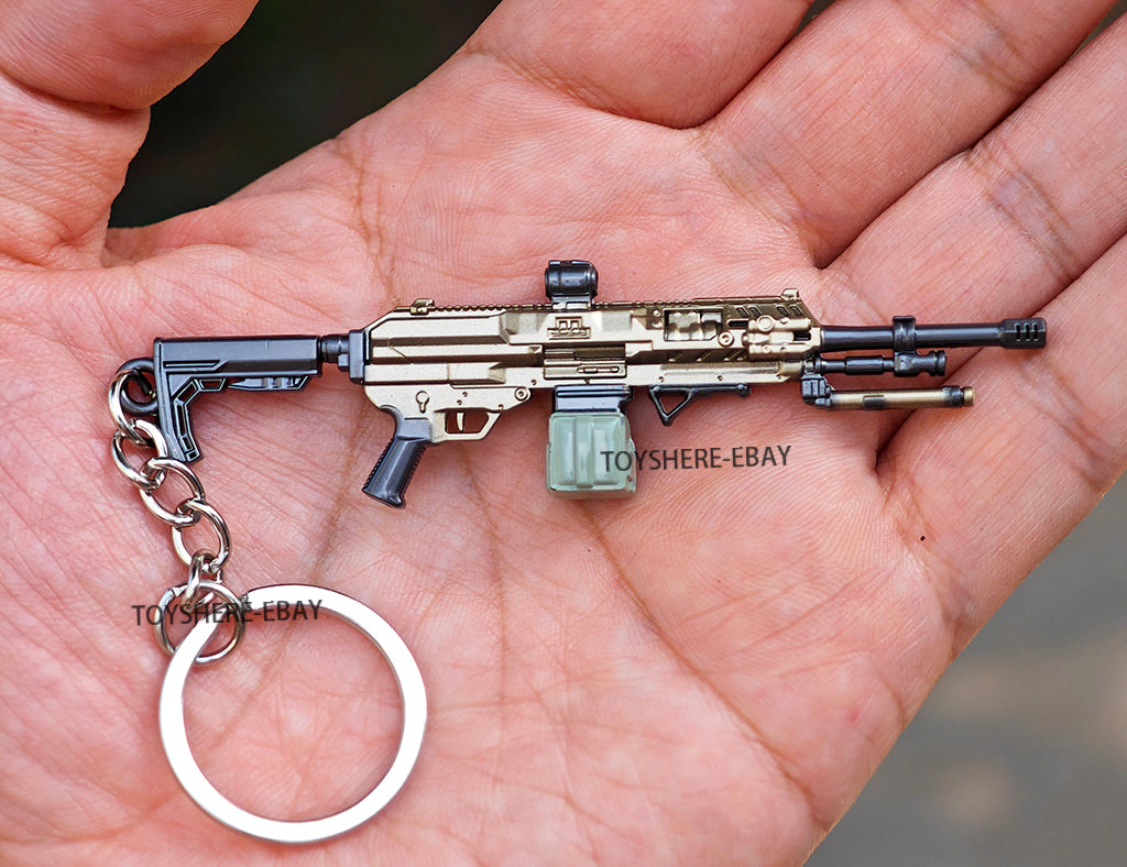 Battlefield6 1/12 Scale M250 SAW style Keychain Realistic Die-Cast Model for Backpacks gun