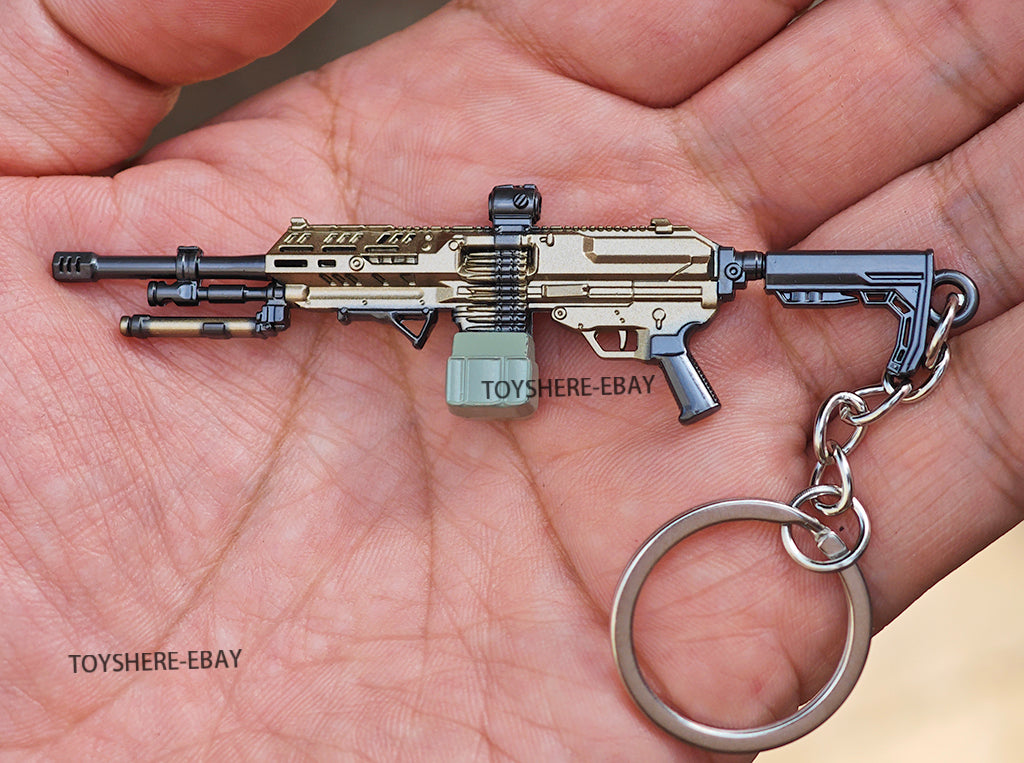 Battlefield6 1/12 Scale M250 SAW style Keychain Realistic Die-Cast Model for Backpacks gun