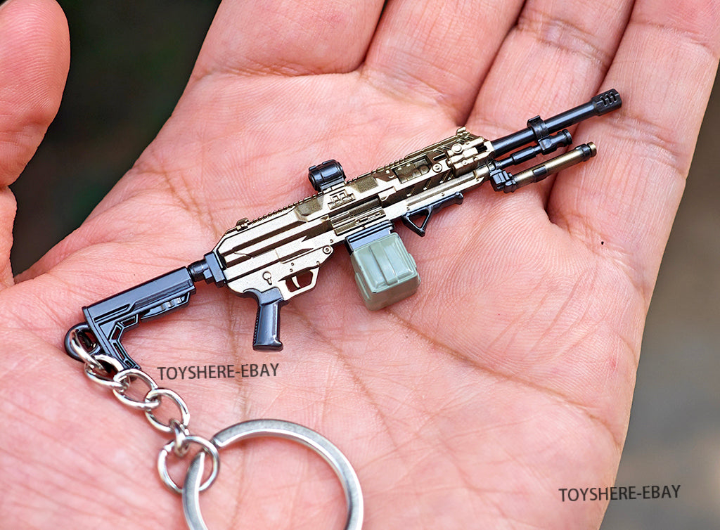 Battlefield6 1/12 Scale M250 SAW style Keychain Realistic Die-Cast Model for Backpacks gun
