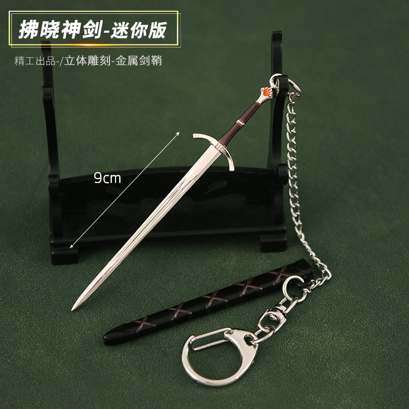 1/12 mini Longclaw sword Thrones weapon Jon Snow knight katana Metal KEYCHAIN