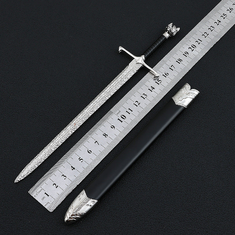 1/5 Scale Game of Thrones Ice Wolf Steel Sword Metal Mini Sword Model 22CM