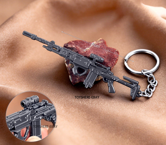 Battlefield6 1/12 mini gun MK14 PLUS full metal keychain toy gift 9cm