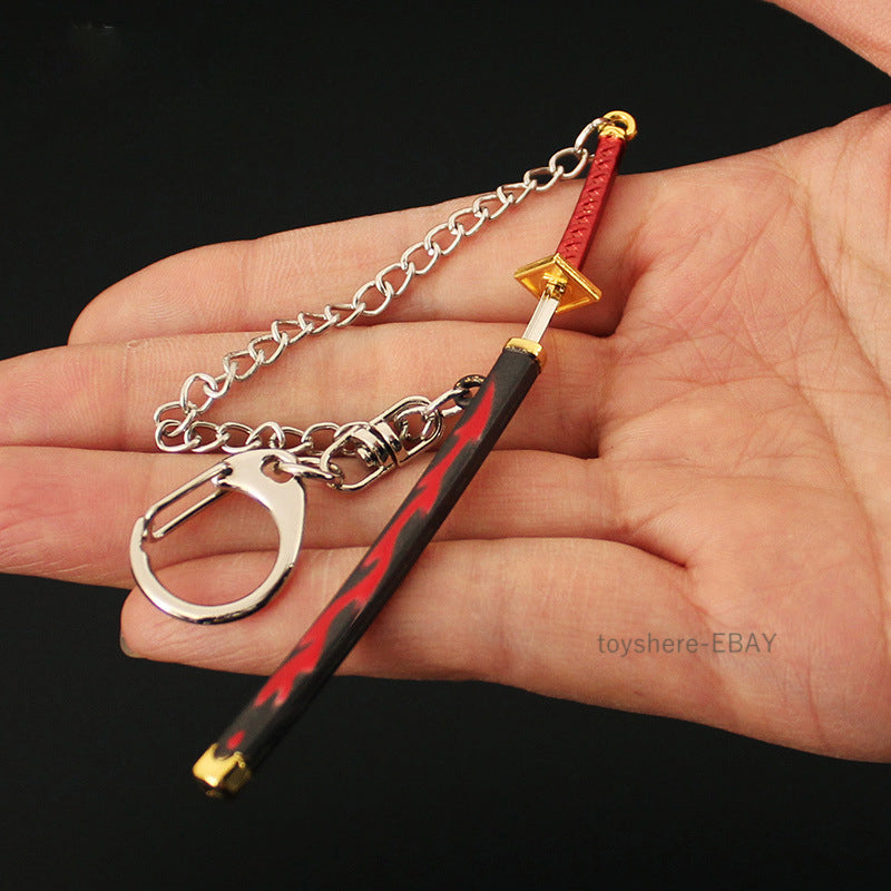 1/12 TOY mini swords ONE PIECE  Katana Zoro key chain 9cm