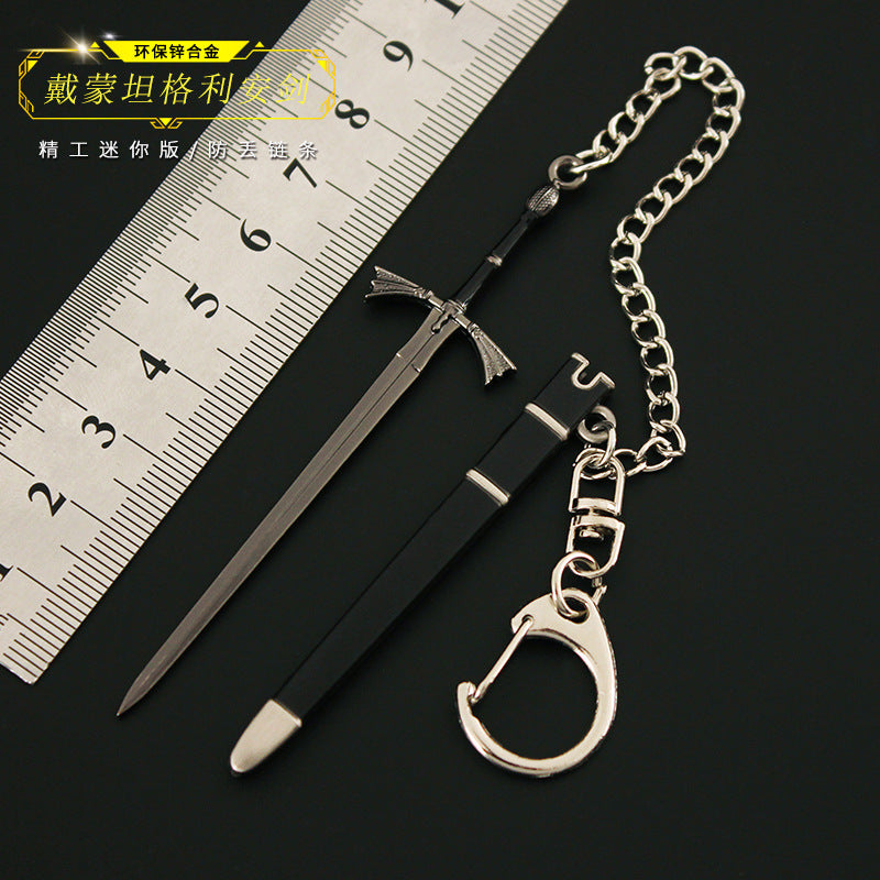 1/12 mini Longclaw sword Thrones weapon Jon Snow knight katana Metal KEYCHAIN