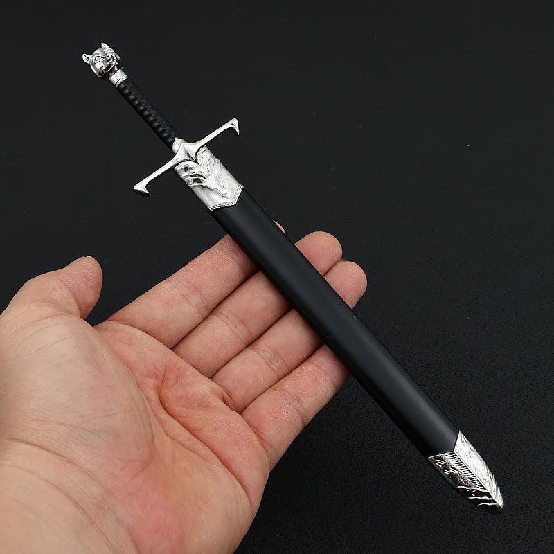 1/5 Scale Game of Thrones Ice Wolf Steel Sword Metal Mini Sword Model 22CM
