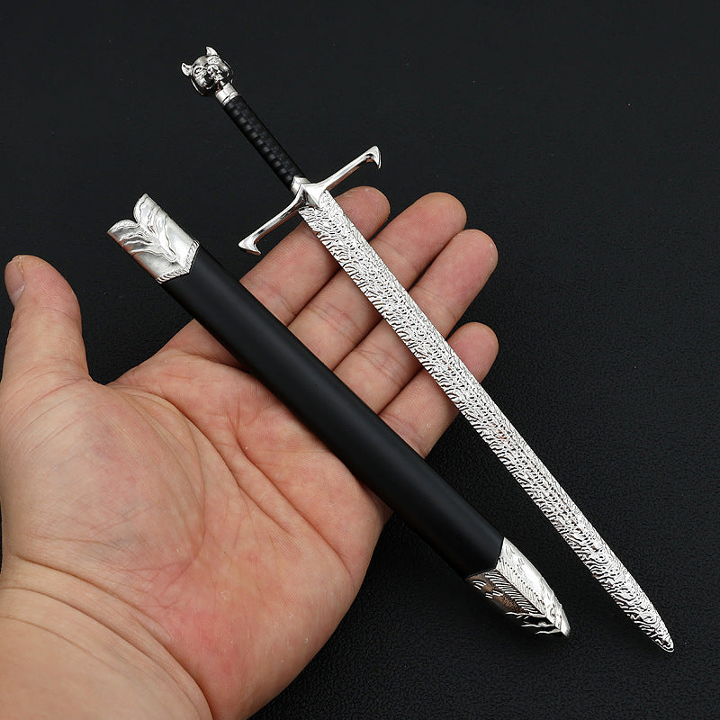 1/5 Scale Game of Thrones Ice Wolf Steel Sword Metal Mini Sword Model 22CM