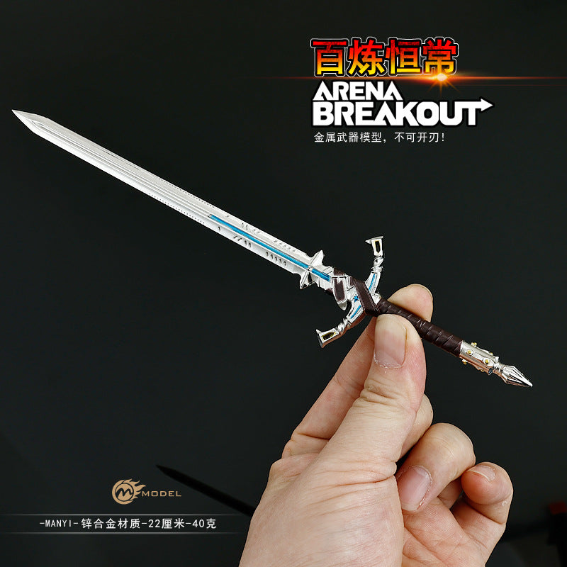 1/5 Scale CHINA BREAKOUT Steel Sword Metal Mini Sword Model 22CM