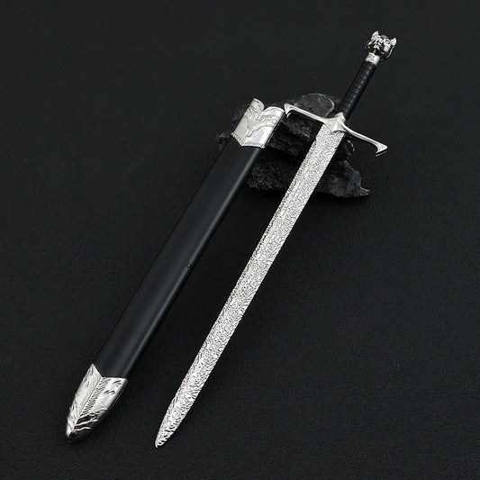 1/5 Scale Game of Thrones Ice Wolf Steel Sword Metal Mini Sword Model 22CM