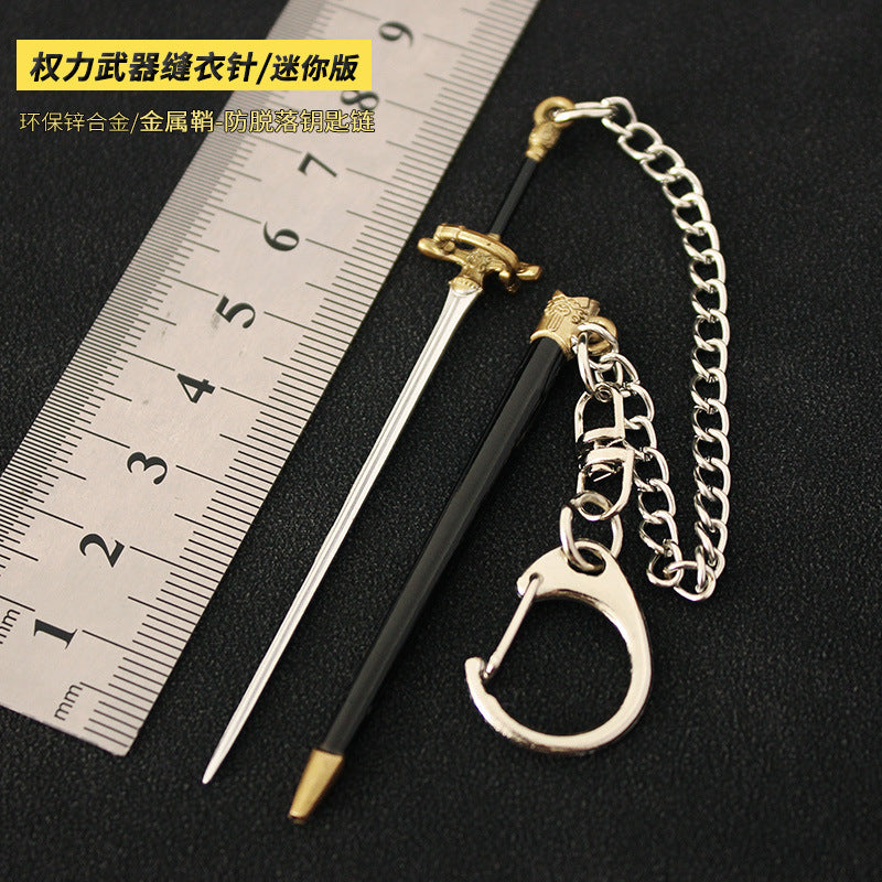1/12 mini Longclaw sword Thrones weapon Jon Snow knight katana Metal KEYCHAIN