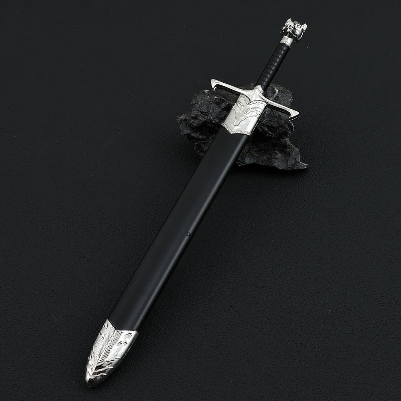 1/5 Scale Game of Thrones Ice Wolf Steel Sword Metal Mini Sword Model 22CM