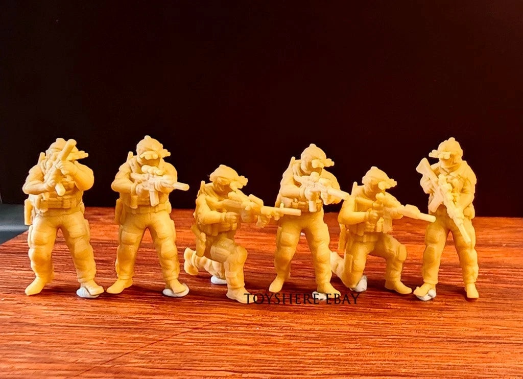 1/72 1/64 figure US Navy SEALs 6pcs soldiers Tactical Gear Poses diorama