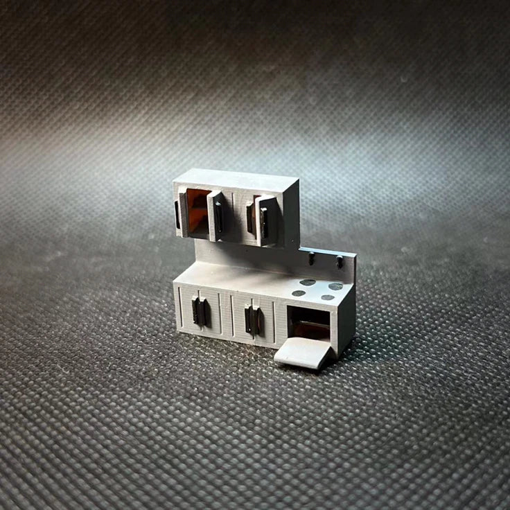 3D Print 1/64 figures kitchen Washstand cooking bench fit 1:64 car STREET Stand