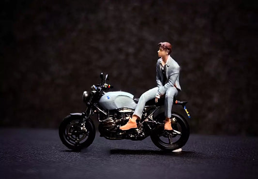 MINIATURE 1/64 motorcycle Nine ふじわらたくみ fit 1:64 car DIORAMA Initial D