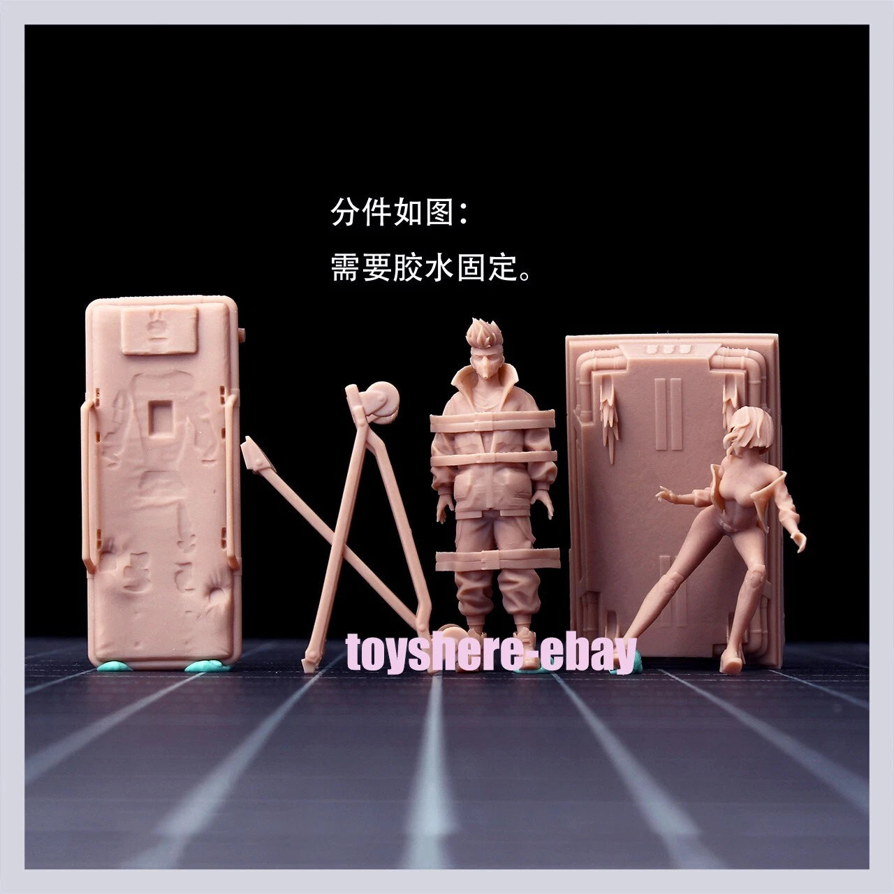 1/64 Cyberpunk  Lucy's David Rescue Scene Diorama Set unpainted model
