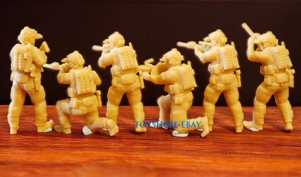 1/72 1/64 figure US Navy SEALs 6pcs soldiers Tactical Gear Poses diorama