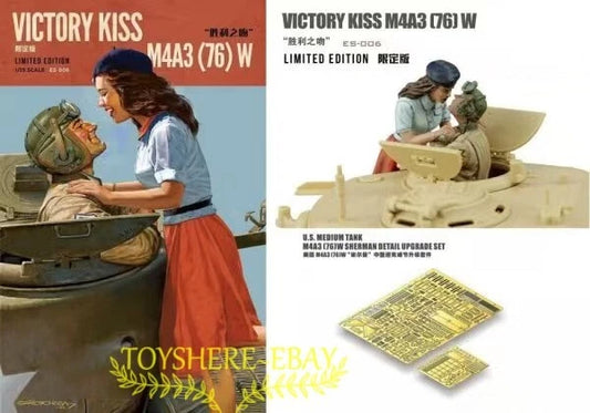 1/72 1/48 FIGURES WW2 victory kiss in war tank soldier  Battlefield5 diorama