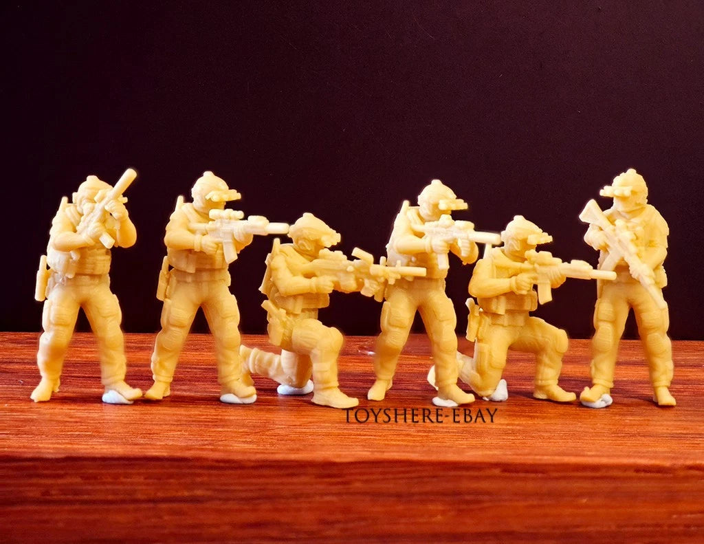 1/72 1/64 figure US Navy SEALs 6pcs soldiers Tactical Gear Poses diorama