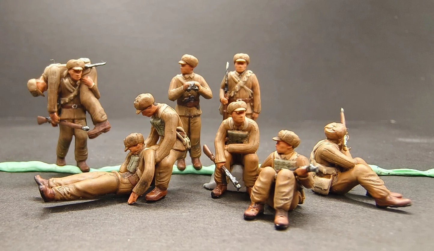 WW2 1/72 tank 1:72 CHINA soldiers in  Korean War Diorama totalwar 3D PRINT